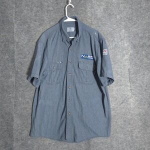 Tyndale FR Work Shirt Mens XL Blue Short Sleeve NASS Flame Resistant Arc Rated